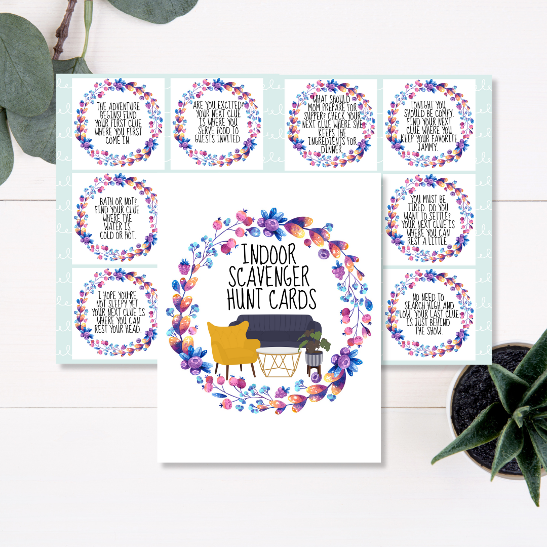 Indoor Scavenger Hunt Cards