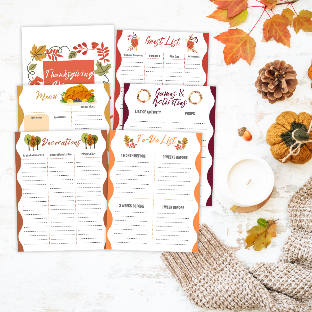 Thanksgiving Printable Templates Bundle