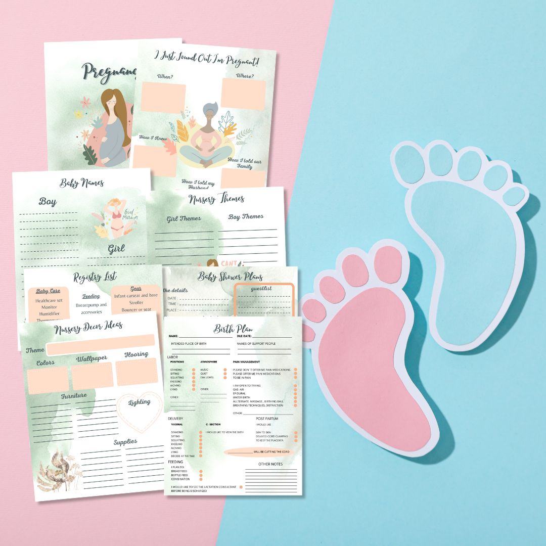 Pregnancy and Baby Shower Templates Bundle