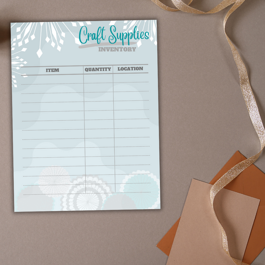 Craft Room Supplies Inventory