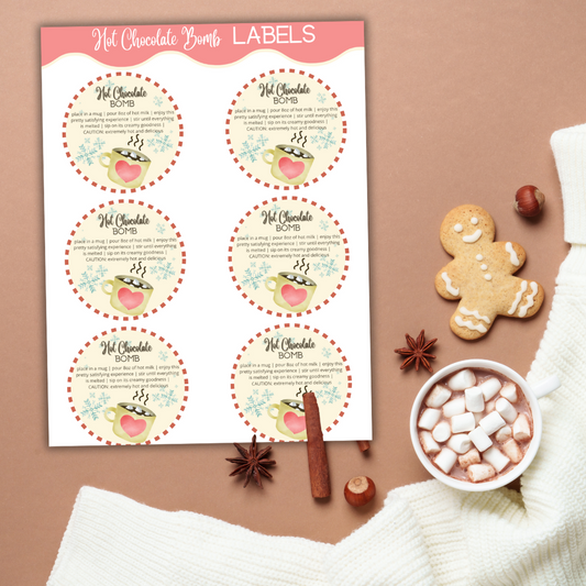 Hot Chocolate Bomb Labels