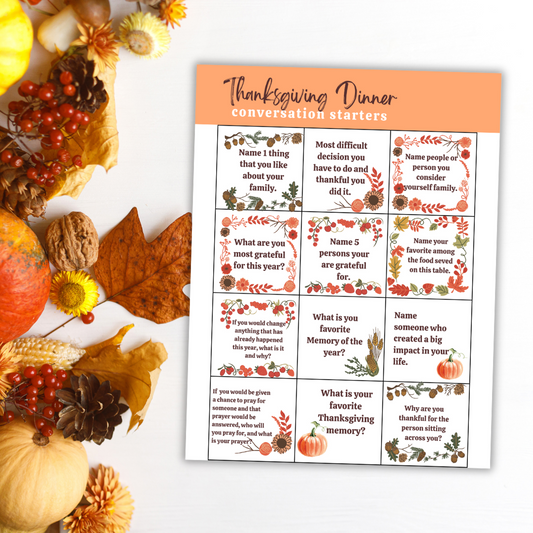 Thanksgiving Dinner Conversation Starters