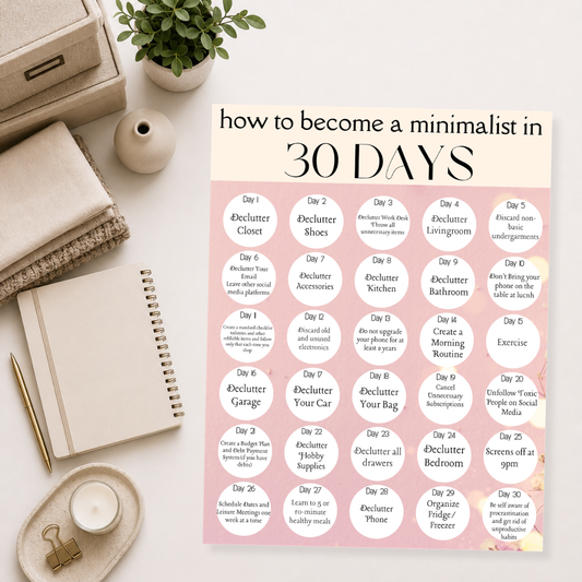 How To Become A Minimalist in 30 days