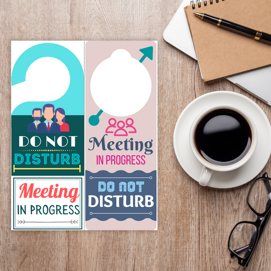 Meeting in Progress Door Hangers