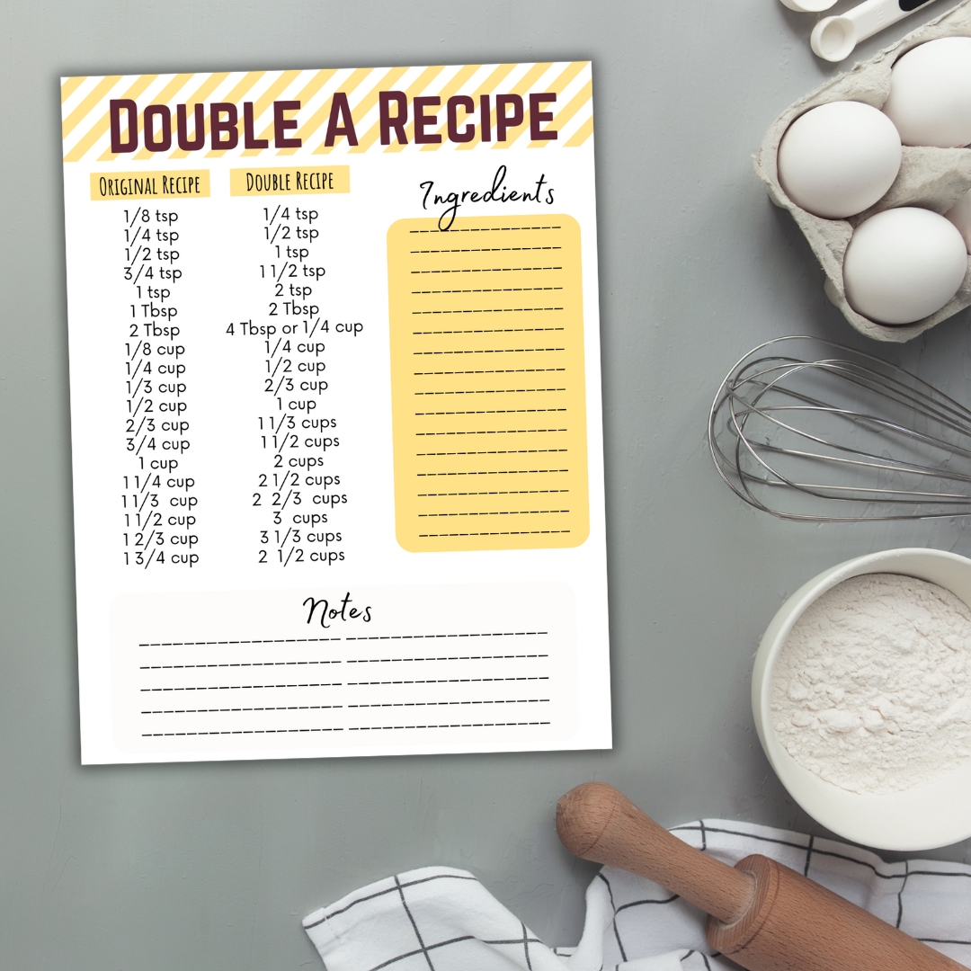 Double a Recipe – Printables and More Club