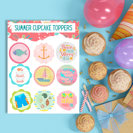 Summer Cupcake Toppers