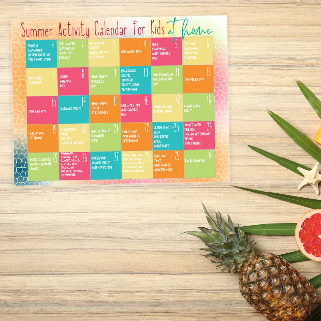 Summer Activity Calendar for Kids