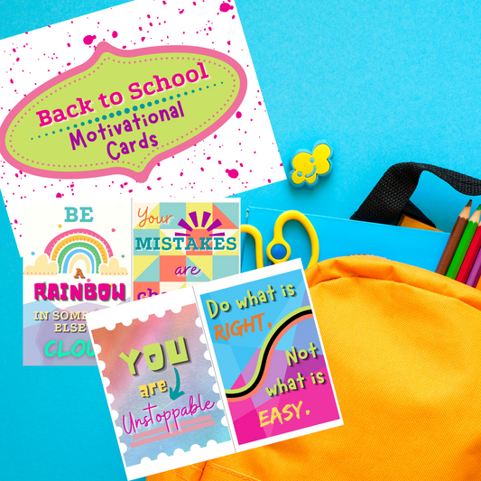 Back to School Motivational Cards