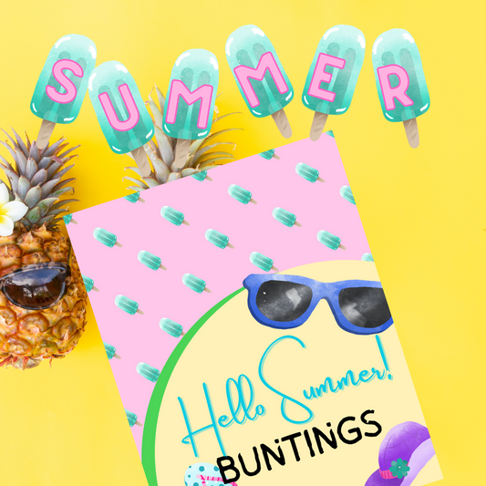 Hello Summer Buntings (Popsicle)