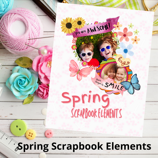 Spring Scrapbook Elements