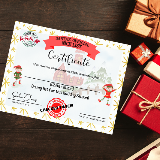 Nice List Certificate