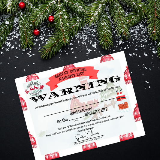 Naughty List Certificate