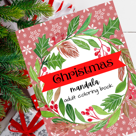 Christmas Mandala Adult Coloring Book